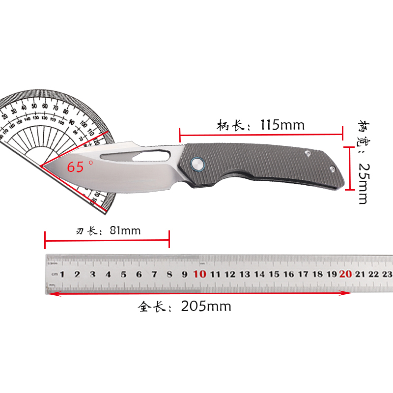 Fishing Equipment Kitchener - Neues Klappmesser mit Griff aus Titanlegierung