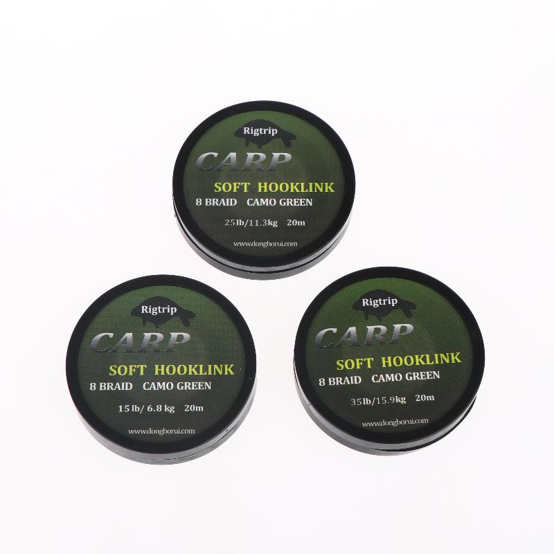 Quality Fishing Equipment - 20 m Karpfen-Angelschnur, hochfester Hakenverbindungsstück, weich