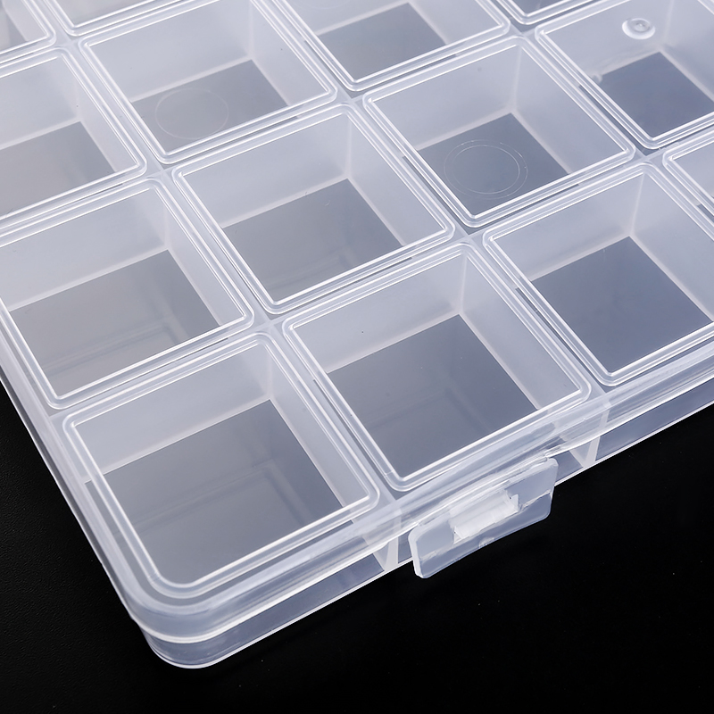 Fishing Equipment Storage - Durchsichtige Kunststoff-Organizer-Box, Perlen-Aufbewahrungsbehälter mit verstellbaren Trennwänden