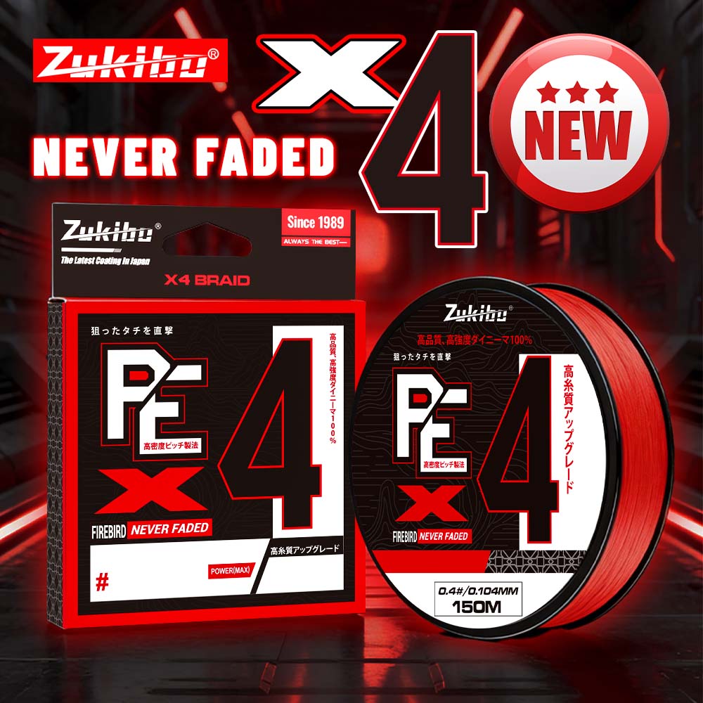 Fishing Equipment Bundle - ZUKIBO Firebird Never Faded 4-Strang Geflochtene