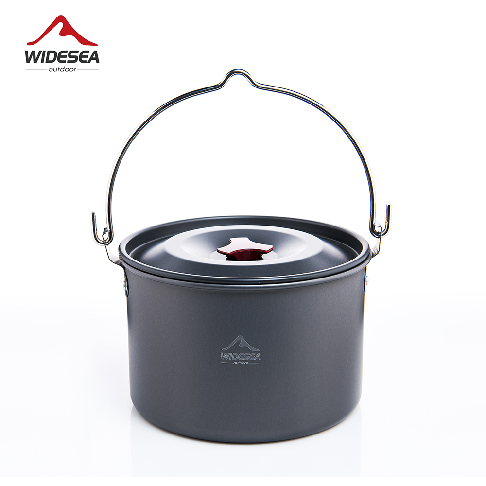Fishing Equipment Kitchener - Widesea 4L Camping Hängen Topf Kochgeschirr