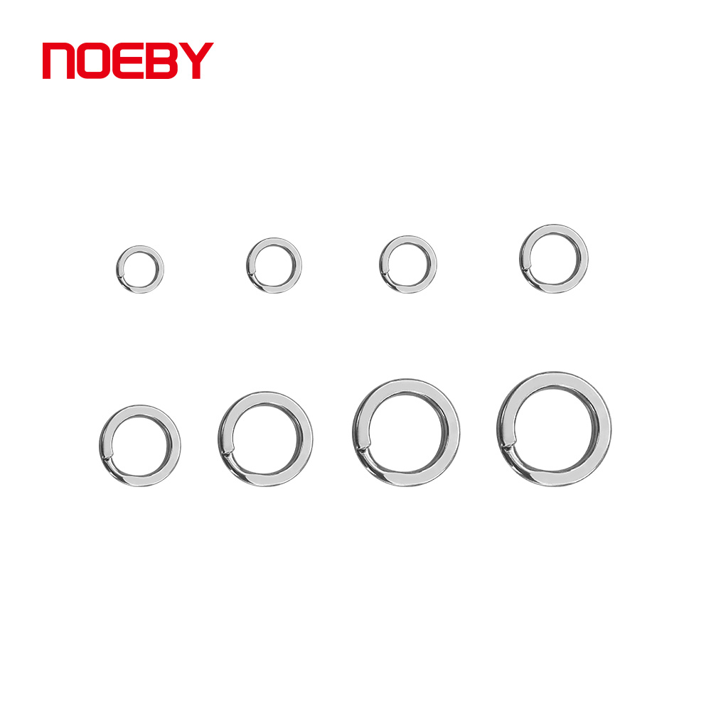 Fishing Equipment Hook - Noeby Edelstahl-Spaltringe, robuster Angel-Doppelring zum Jigging