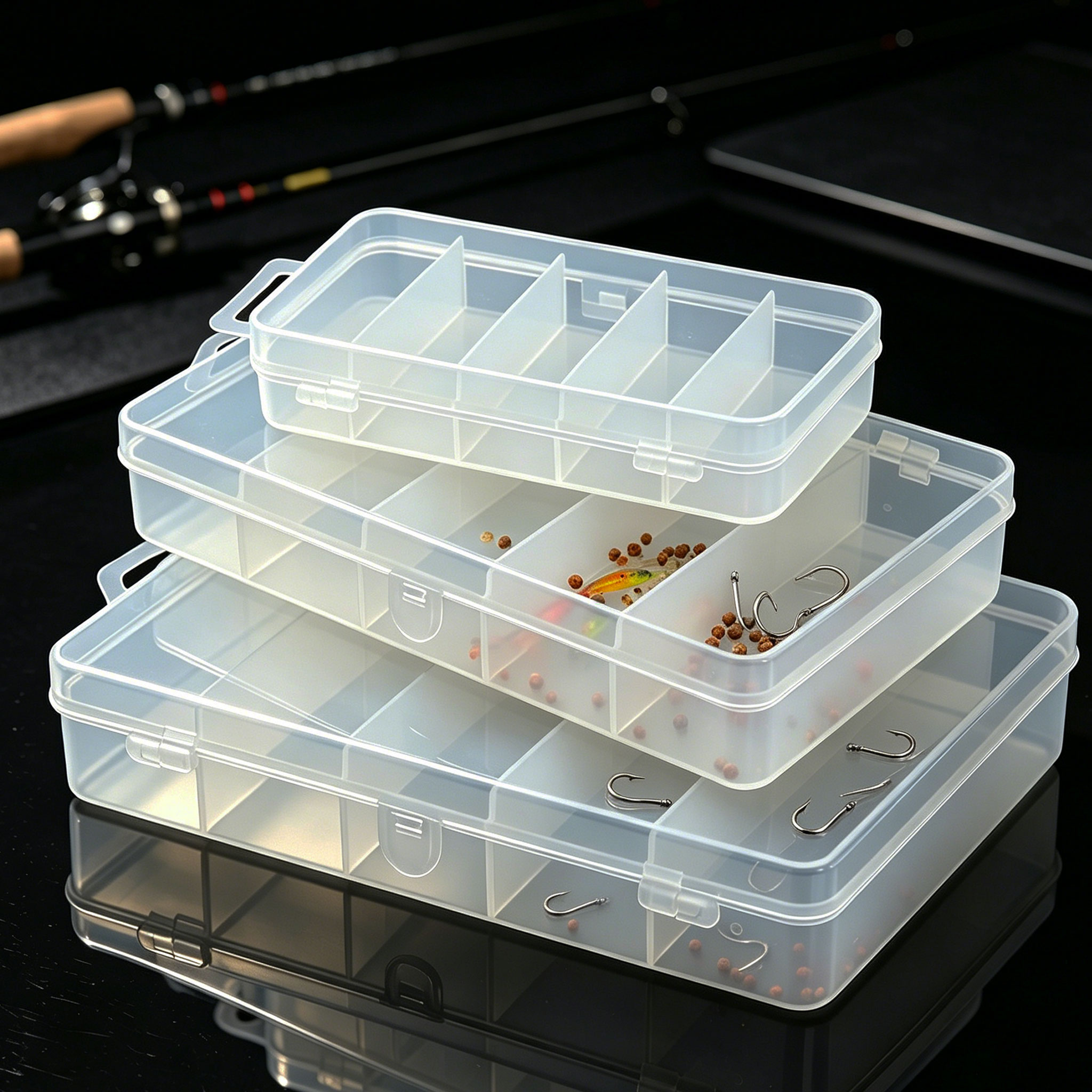1/3 Stück Plastik-Angelköderbo – Fishing Equipment Storage Bewertung und Preis