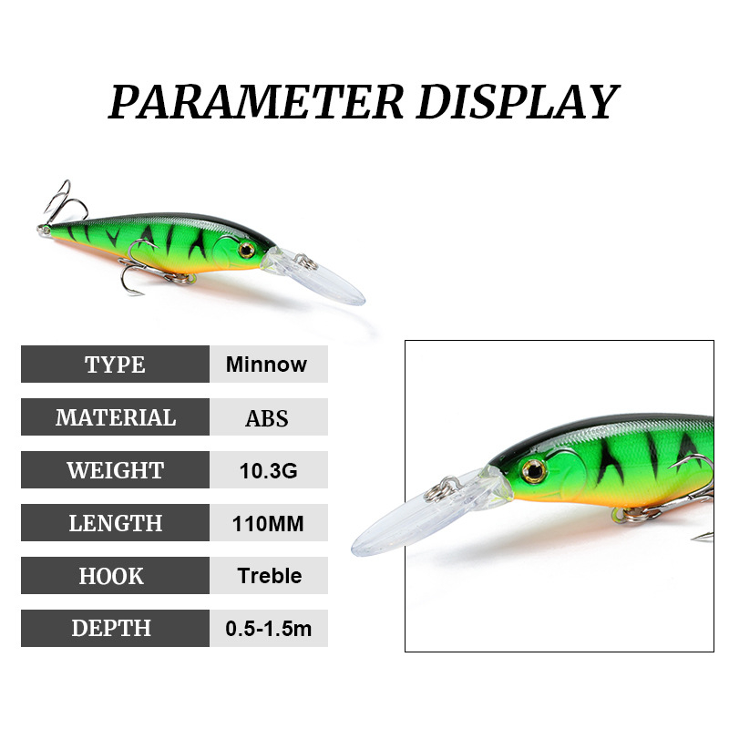 1pc Minnow Angel köder 11cm 10 – Fishing Equipment Japan Bewertung und Preis