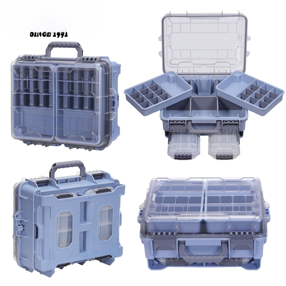 1pc Wasserdichte Doppel Schich – Fishing Equipment Storage Bewertung und Preis