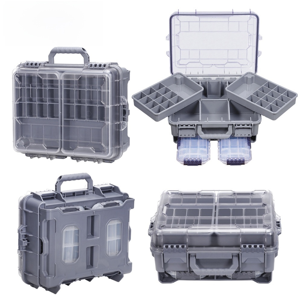 1pc Wasserdichte Doppel Schich – Fishing Equipment Storage Bewertung und Preis