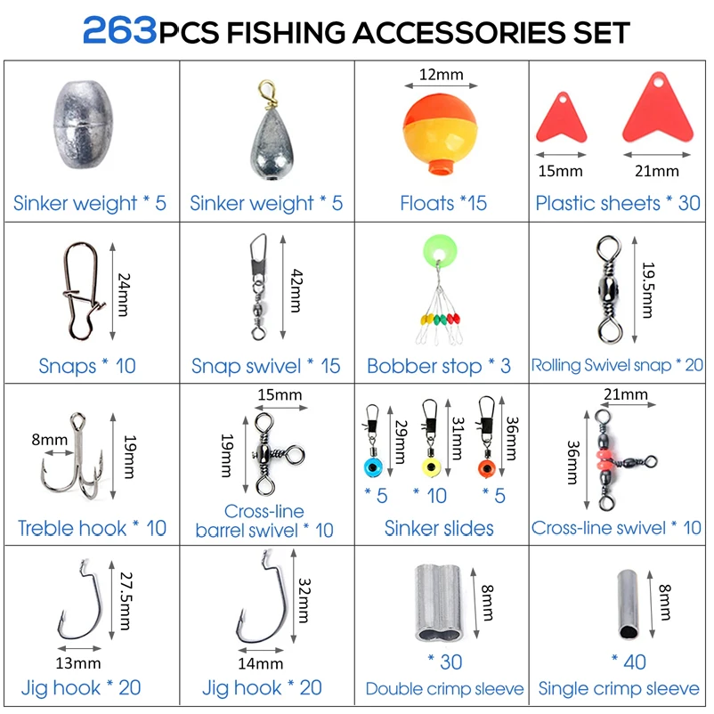 263-teiliges Outdoor-Angelzube – Fishing Equipment Storage Bewertung und Preis