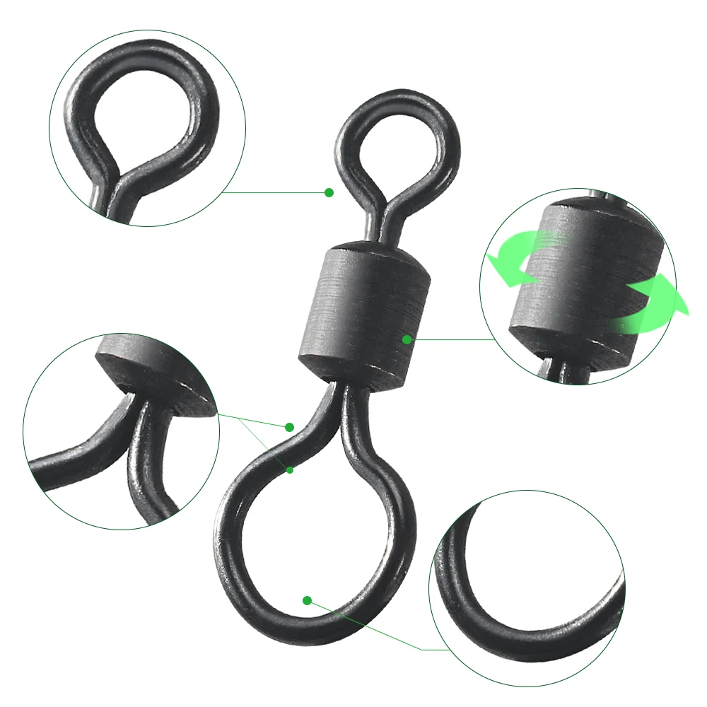 100 Stück Karpfenangel-Wirbel  – Fishing Equipment Hook Bewertung und Preis