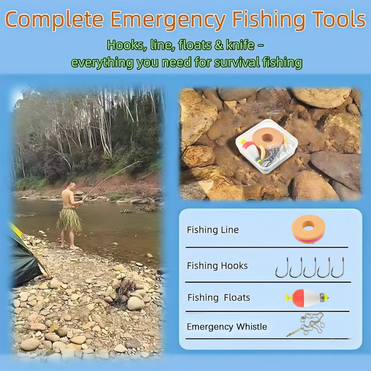 Tragbares Notfall-Angelset, tr – Fishing Equipment Storage Bewertung und Preis